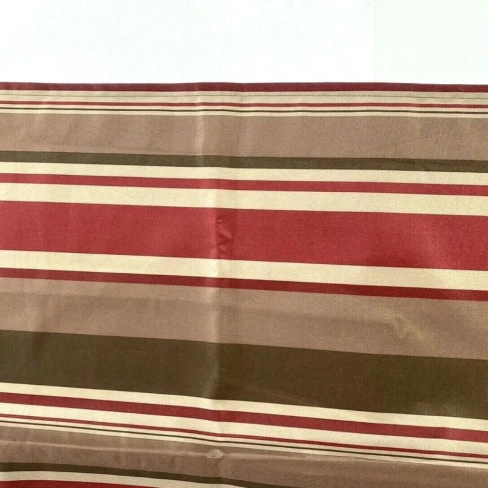 2 Striped Red  Brown Curtains Panels Drapes 82